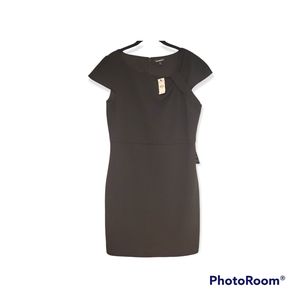 Express Women's black capsleeve fitted dress Large black NWT